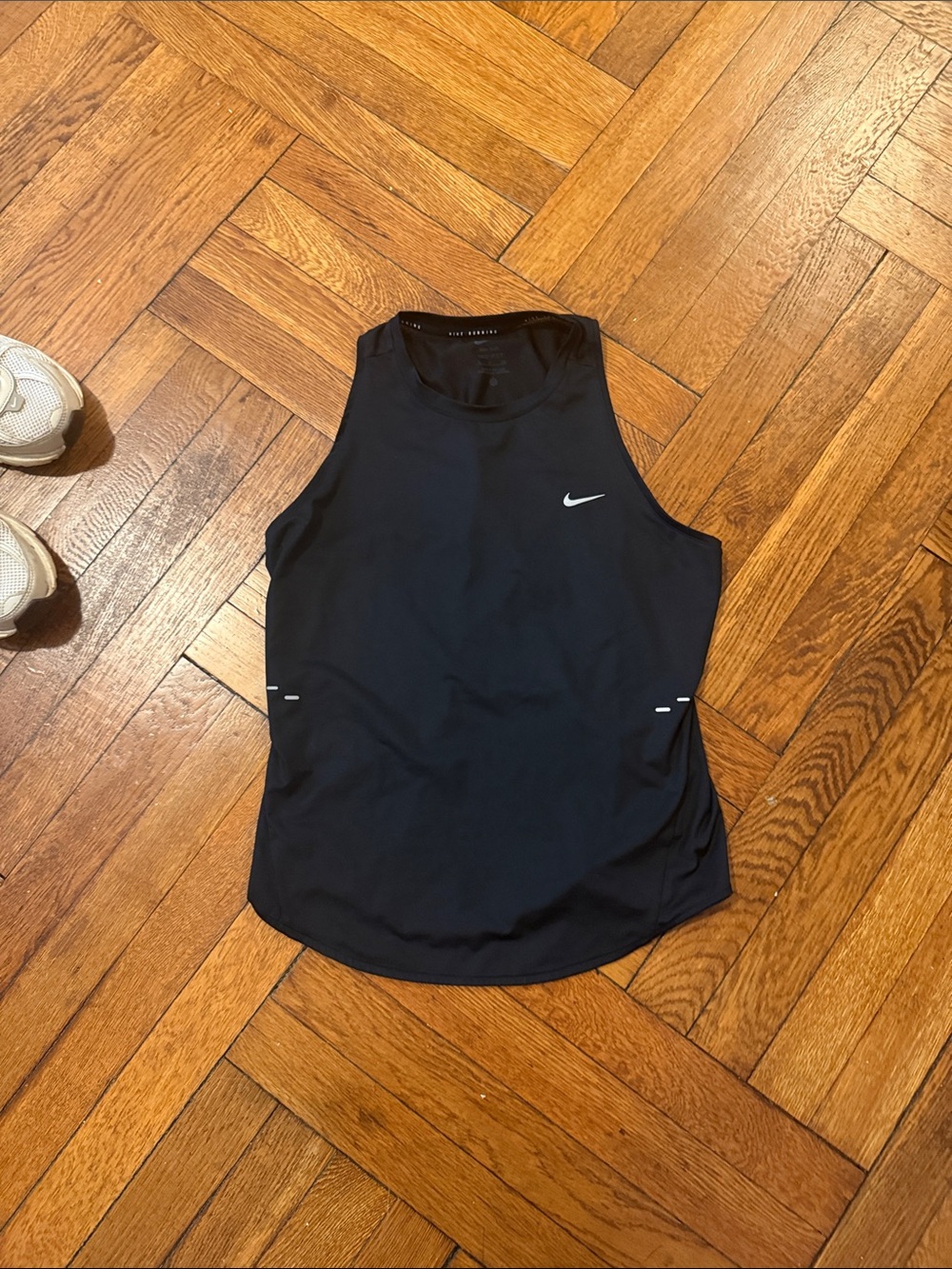 Nike Women’s Black Running Tank with White Swoosh